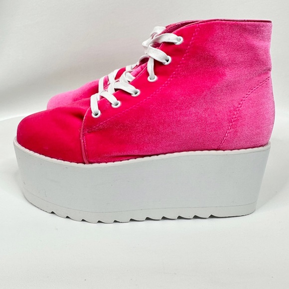 Privileged Batletta Platform Sneakers Velour SZ 10 Dolls Kills - Picture 11 of 12